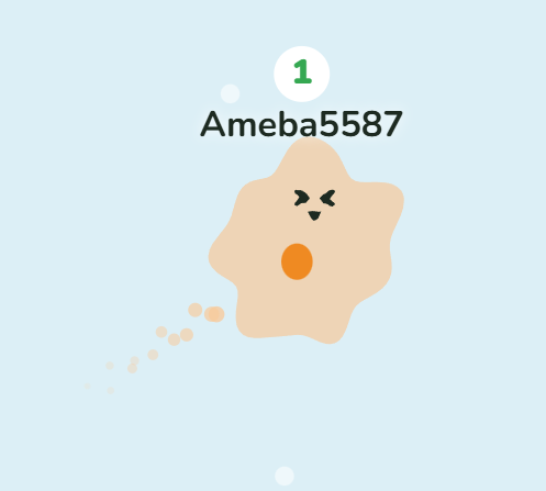 Ameba começando a se mover